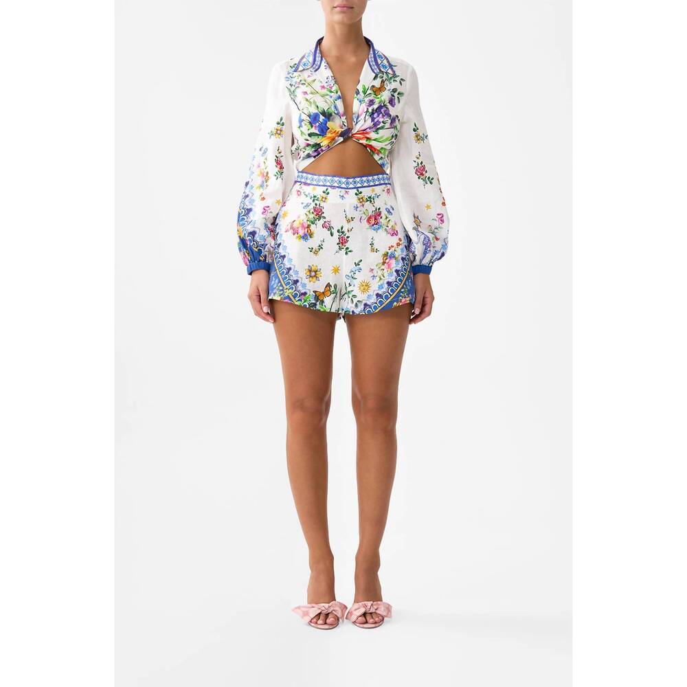 NEW CAMILLA wide waistband short in tiles darls